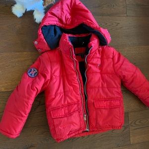 Boys Hilfiger red coat